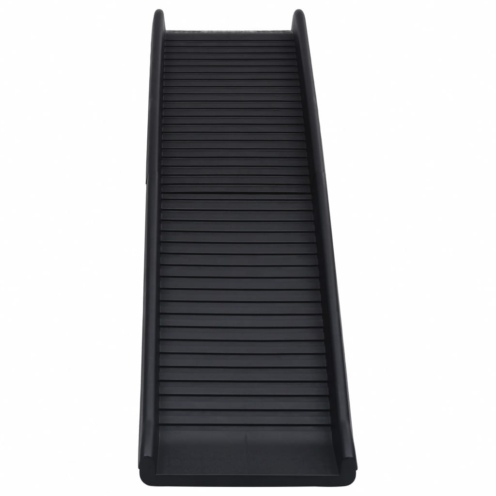 Hunderampe sammenleggbar svart 155,5x40x15,5 cm