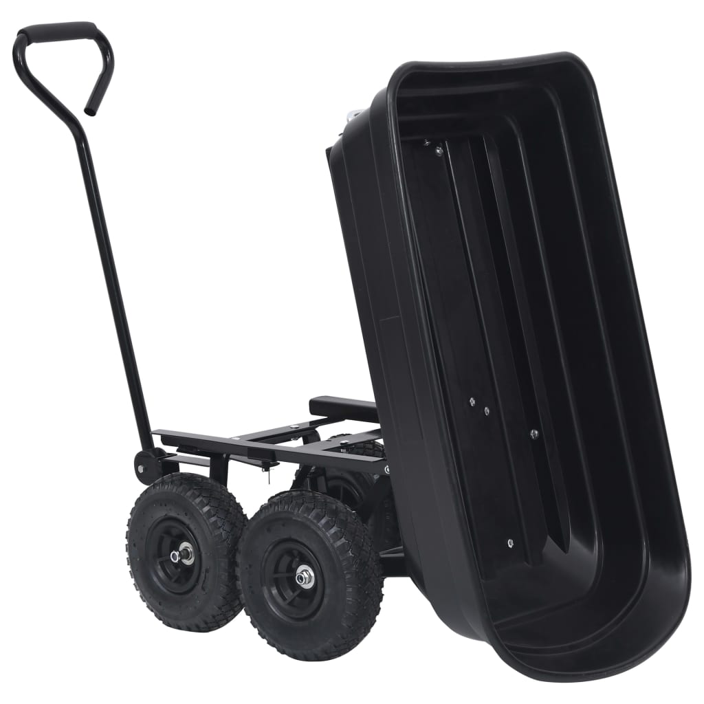 Hagetralle 300 kg 75L svart