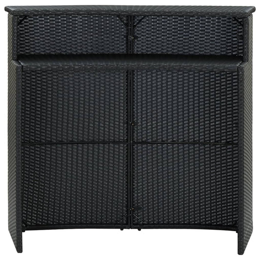 Hagebord svart 120x55x110 cm polyrotting