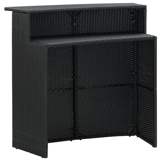 Hagebord svart 120x55x110 cm polyrotting