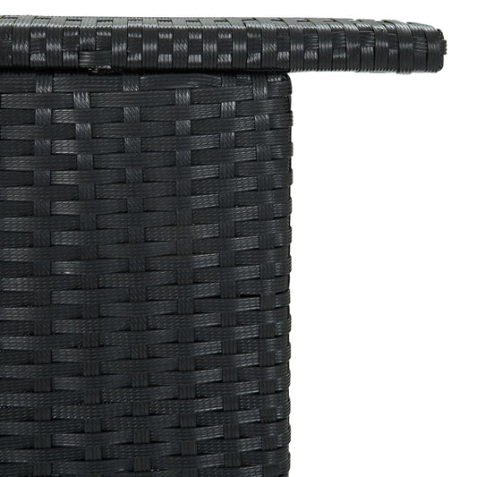 Hagebord svart 120x55x110 cm polyrotting