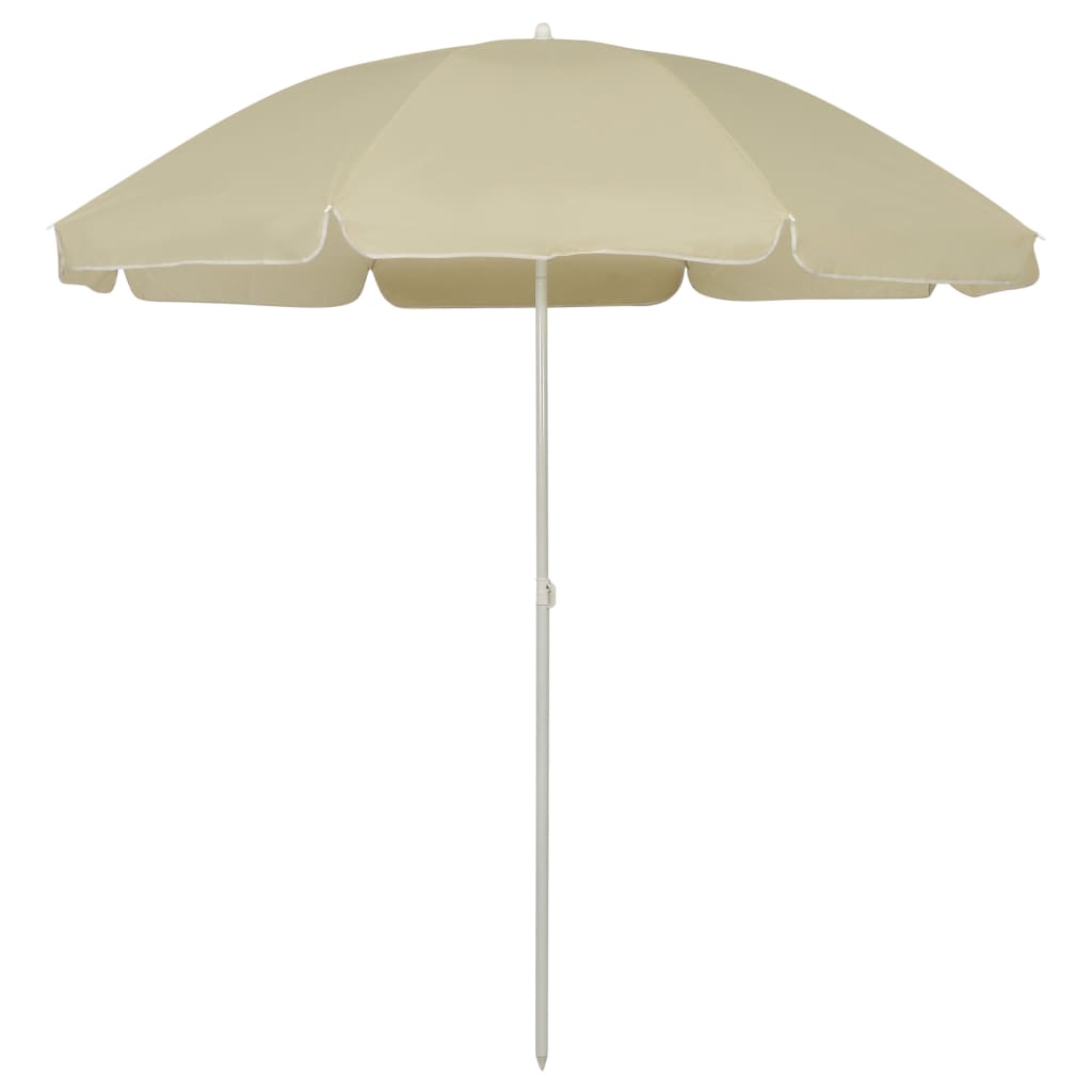 Strandparasoll sandgul 240 cm