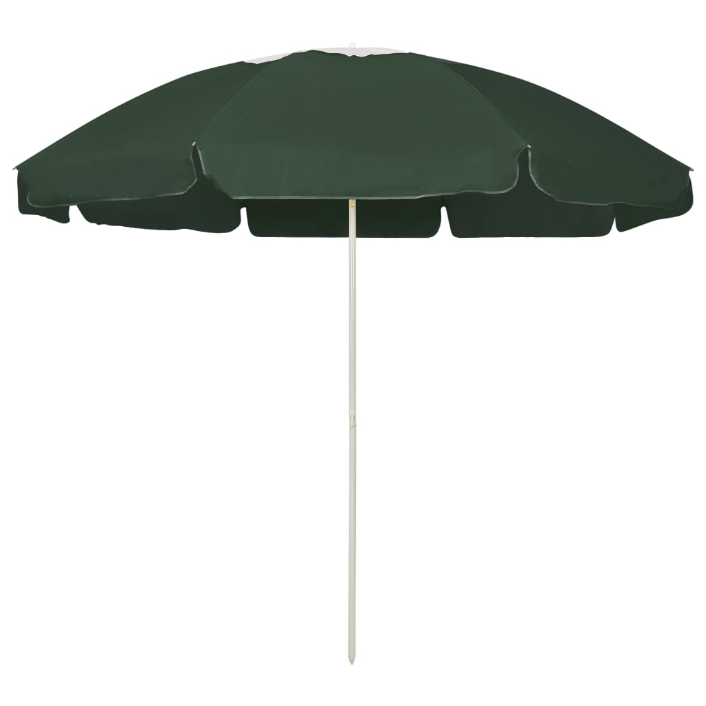 Strandparasoll grønn 240 cm