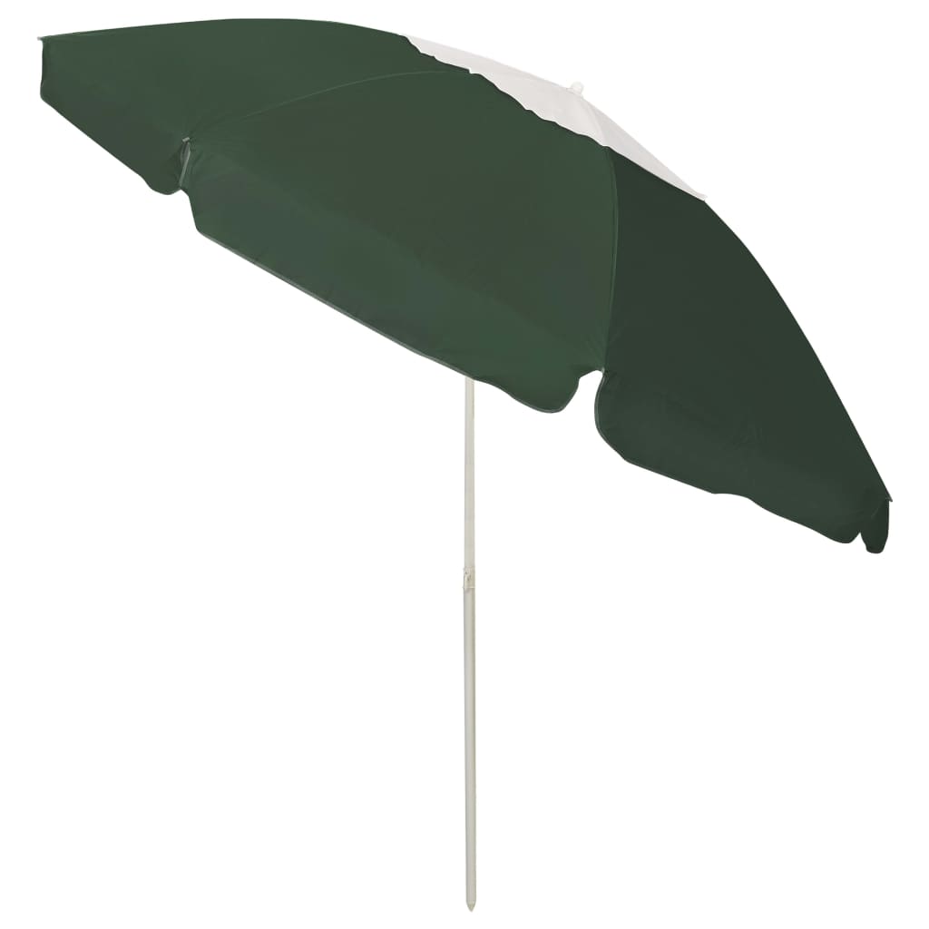 Strandparasoll grønn 240 cm