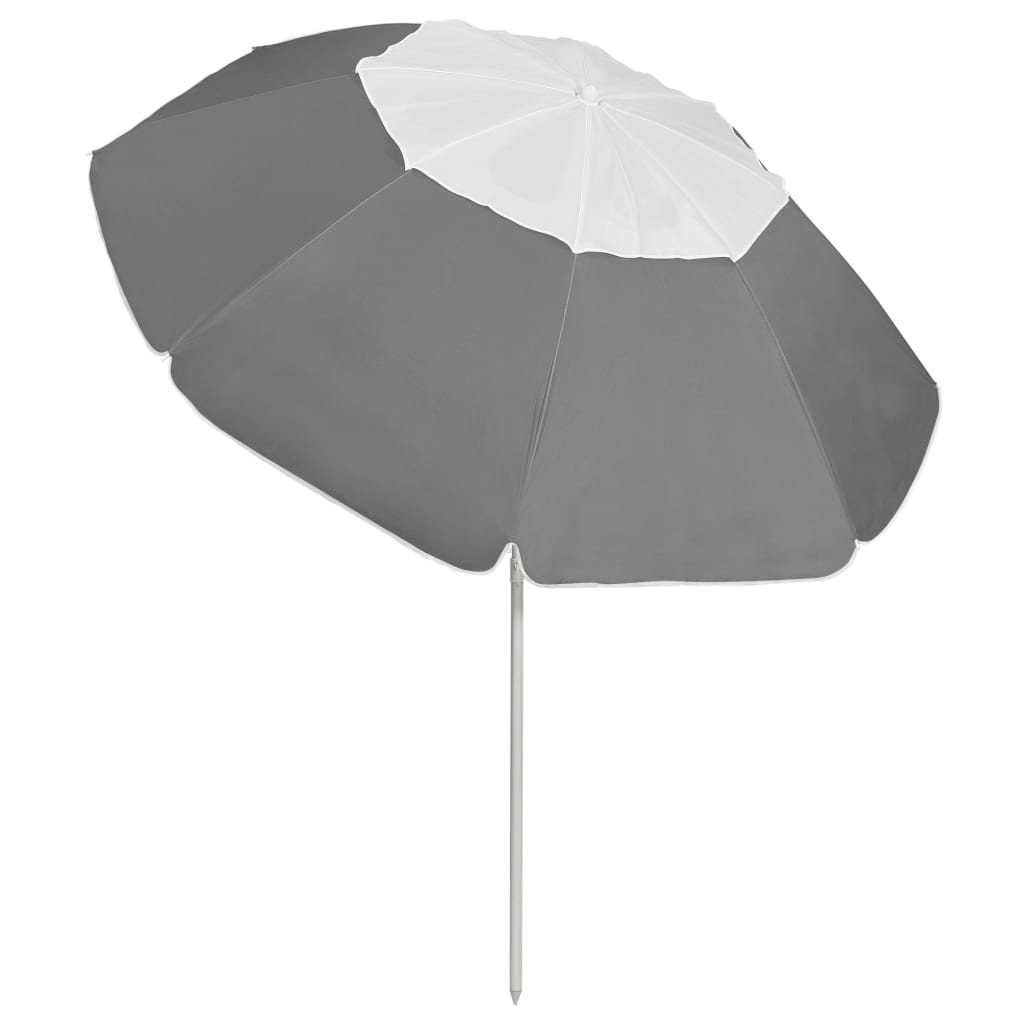 Strandparasoll antrasitt 300 cm