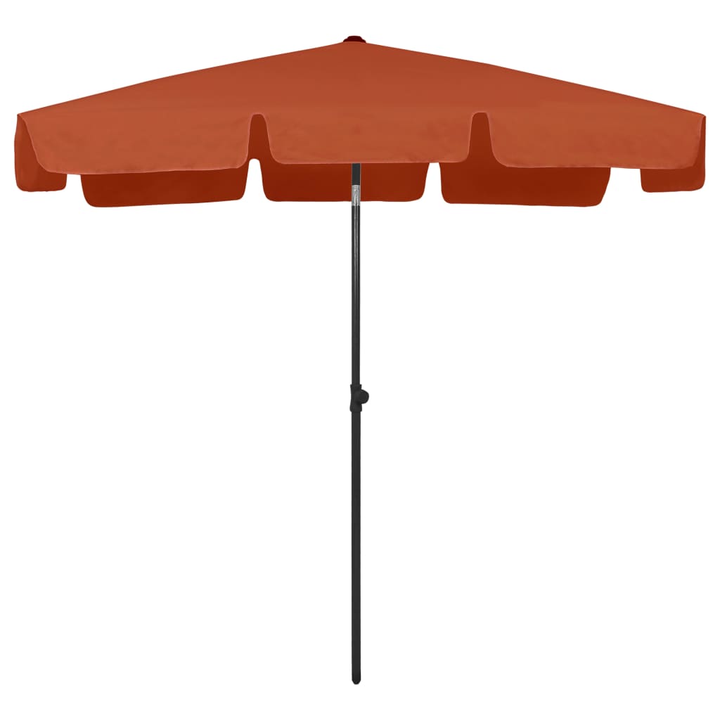 Strandparasoll terrakotta 200x125 cm