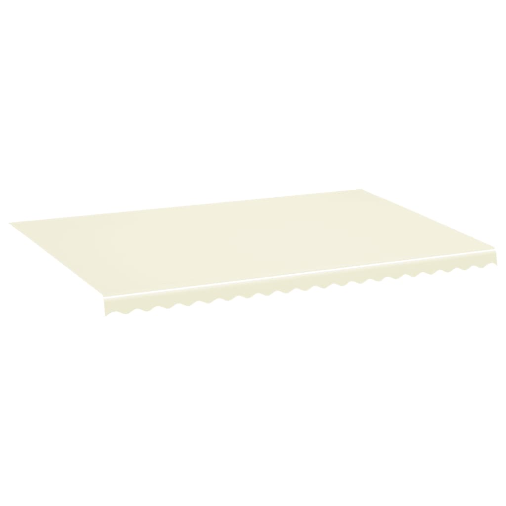Erstatningsduk for markise kremhvit 5x3,5 m polyester