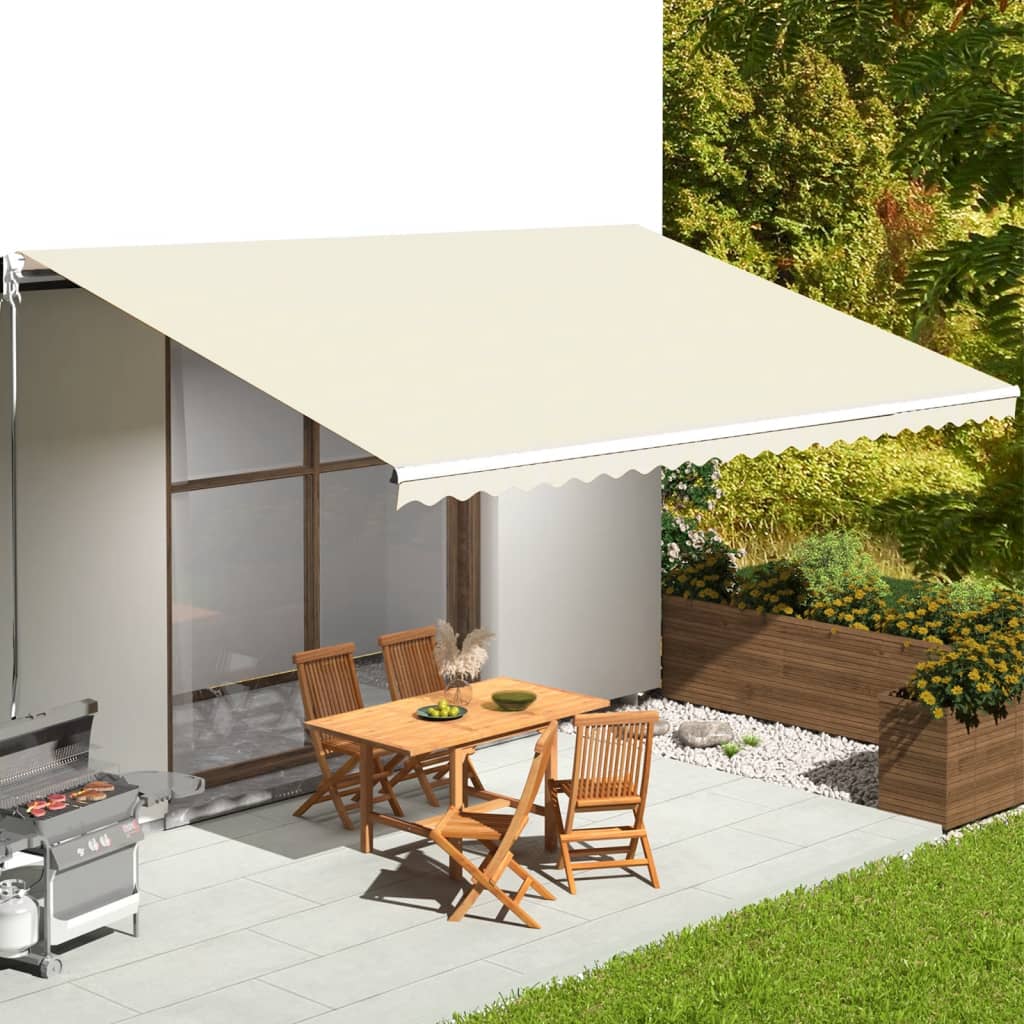 Erstatningsduk for markise kremhvit 6x3,5 m vidaXL