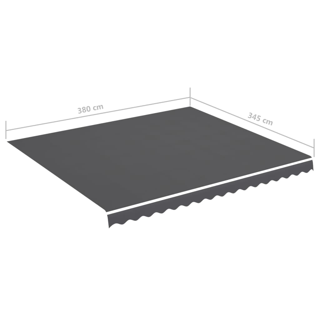 Erstatningsduk for markise antrasitt 4x3,5 m vidaXL