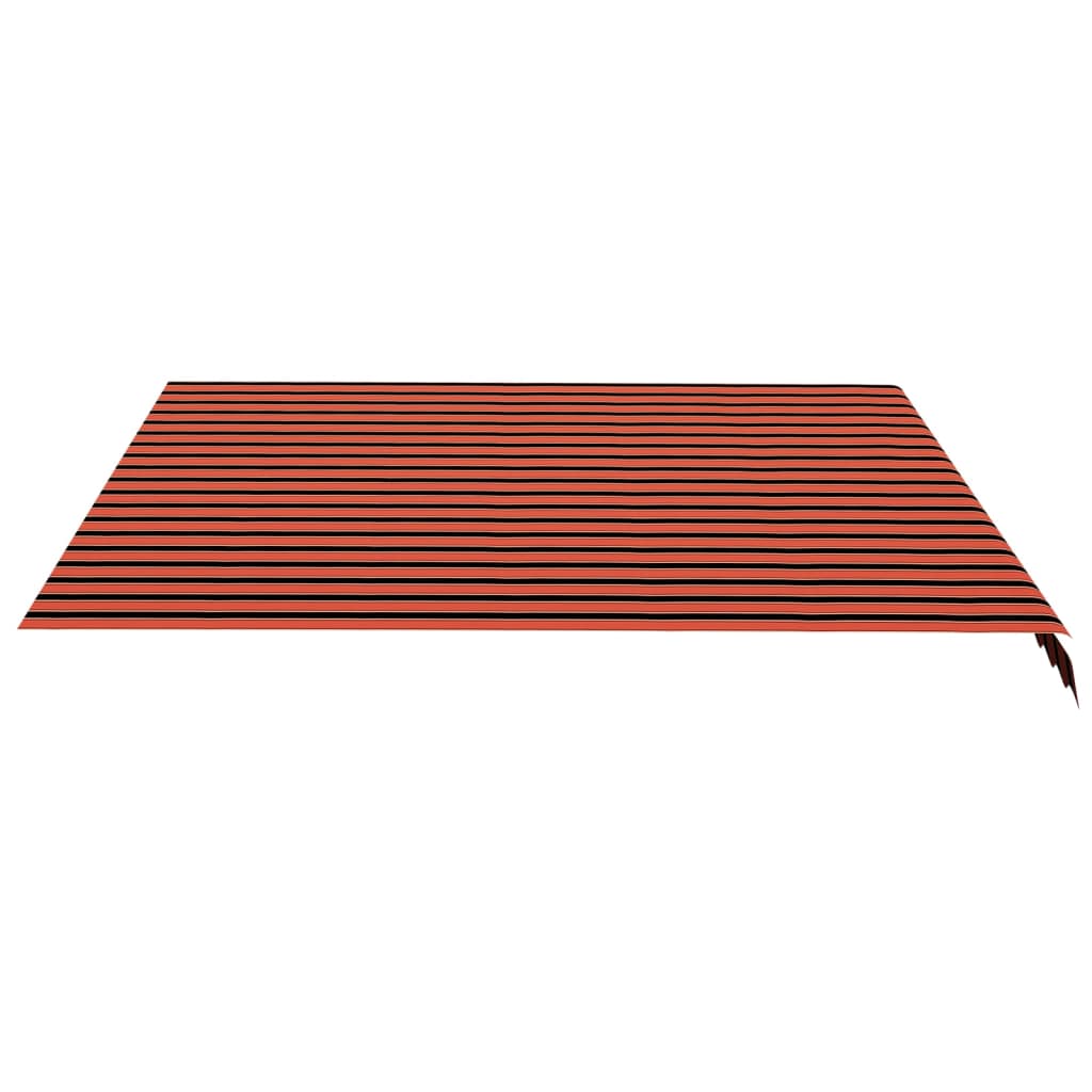 Erstatningsduk for markise oransje og brun 4x3,5 m polyester