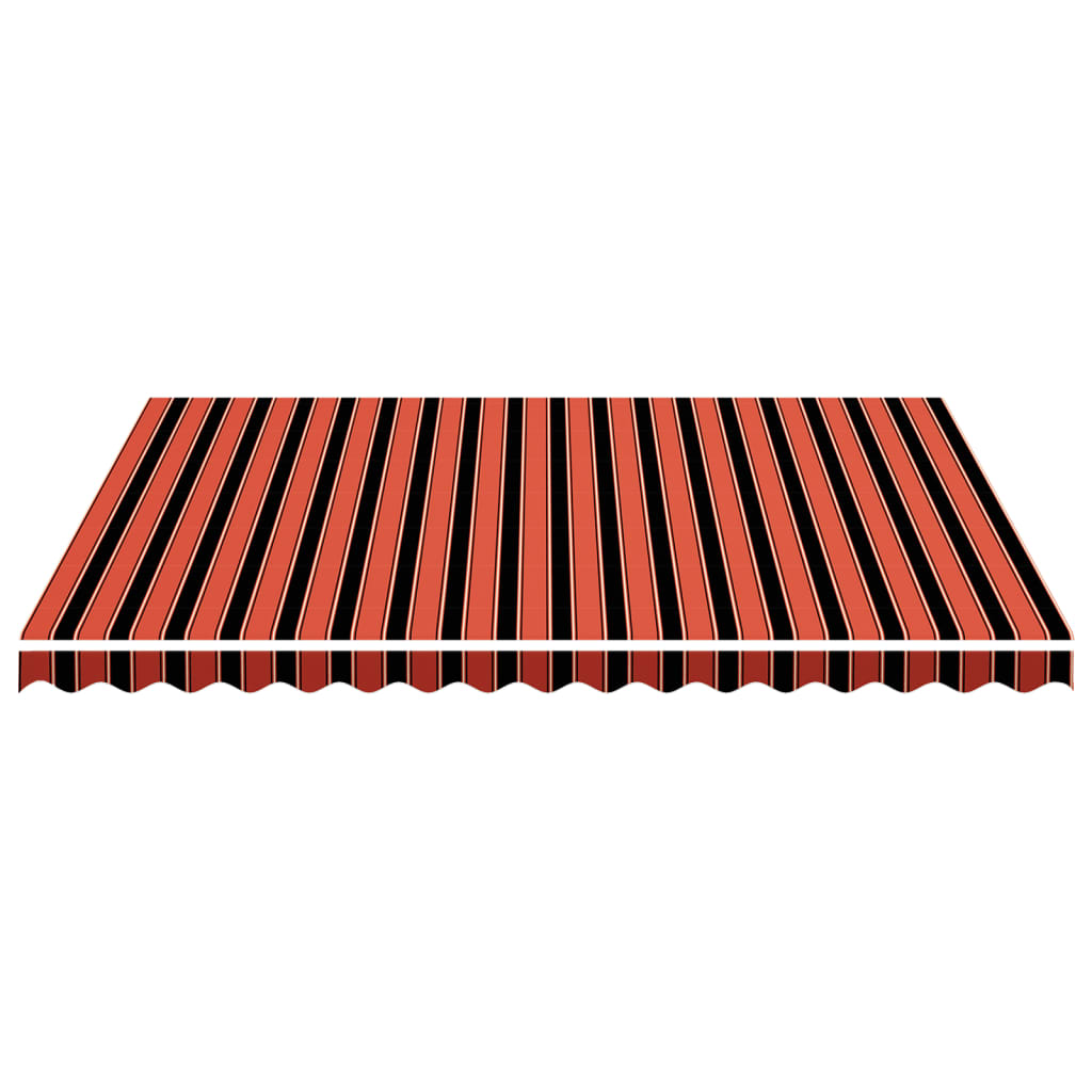 Erstatningsduk for markise oransje og brun 4x3,5 m polyester