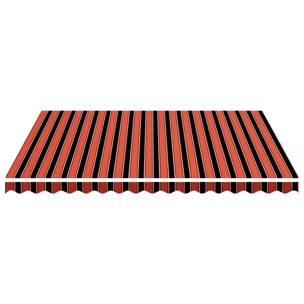 Erstatningsduk for markise oransje og brun 4,5x3,5 m polyester