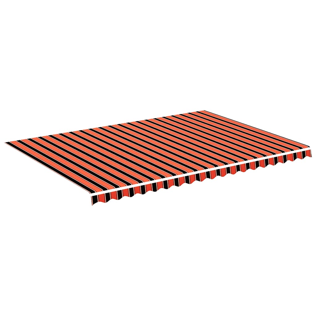 Erstatningsduk for markise oransje og brun 5x3,5 m polyester