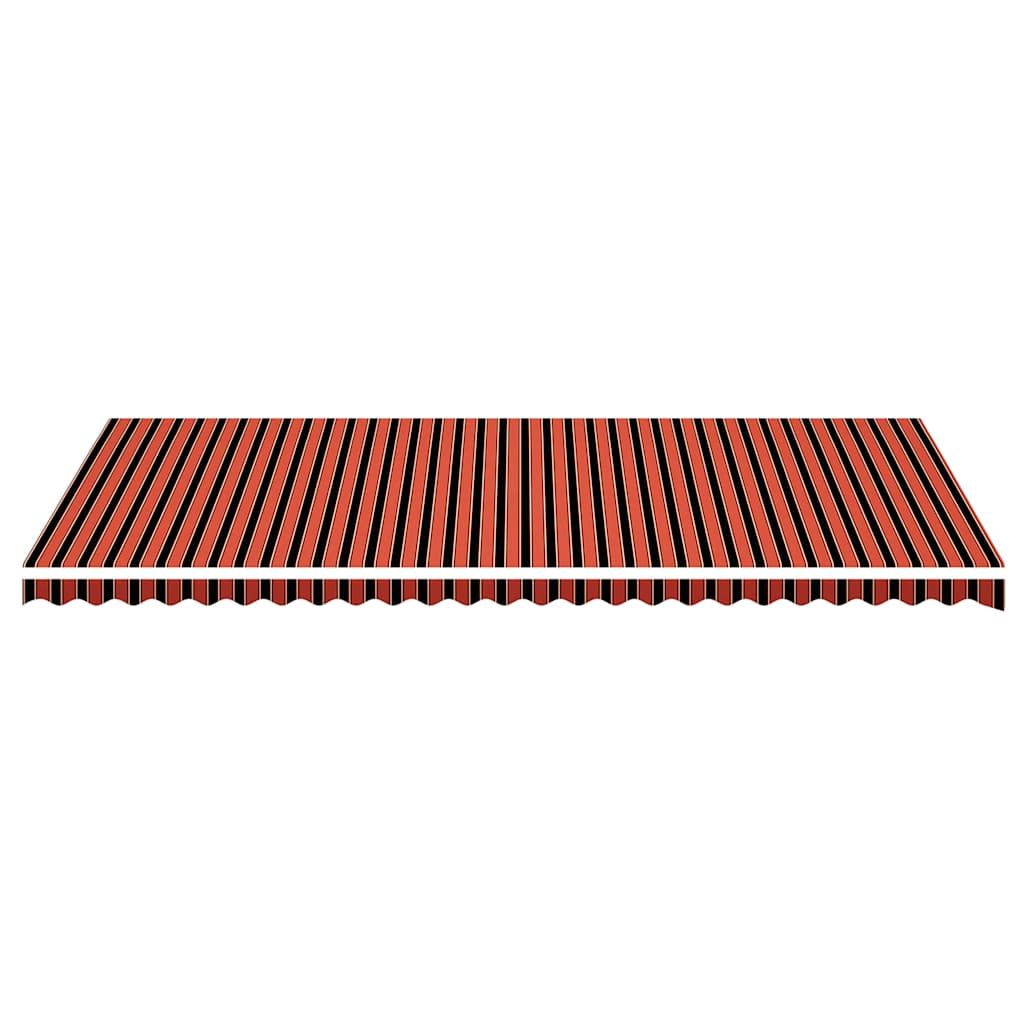 Erstatningsduk for markise oransje og brun 6x3,5 m polyester
