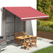Erstatningsduk for markise burgunder 4x3,5 m polyester