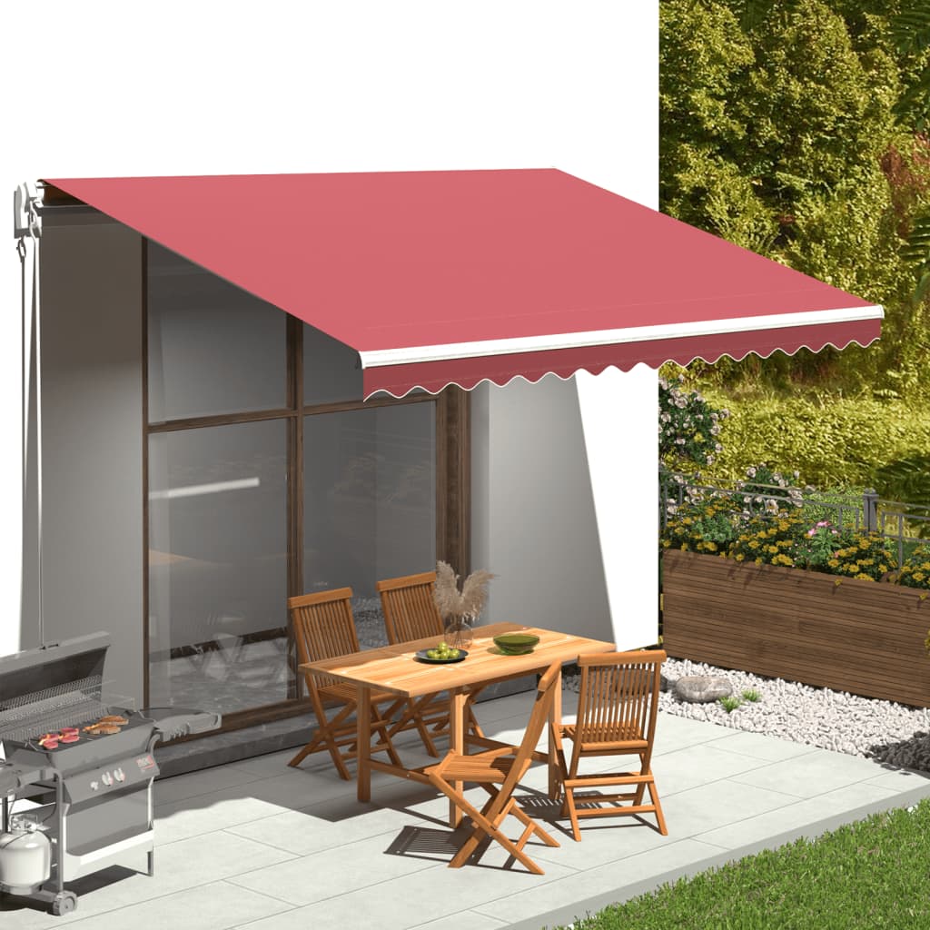 Erstatningsduk for markise burgunder 4,5x3 m polyester
