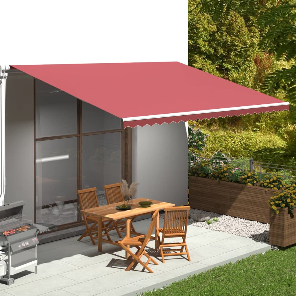 Erstatningsduk for markise burgunder 5x3,5 m polyester