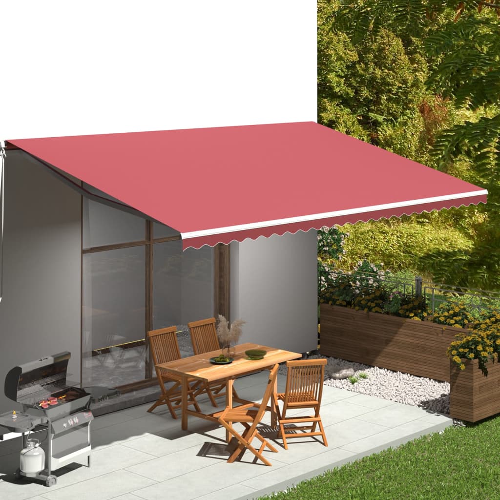 Erstatningsduk for markise burgunder 6x3,5 m polyester