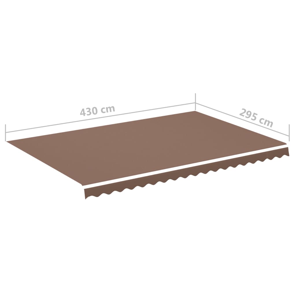 Erstatningsduk for markise brun 4,5x3 m polyester