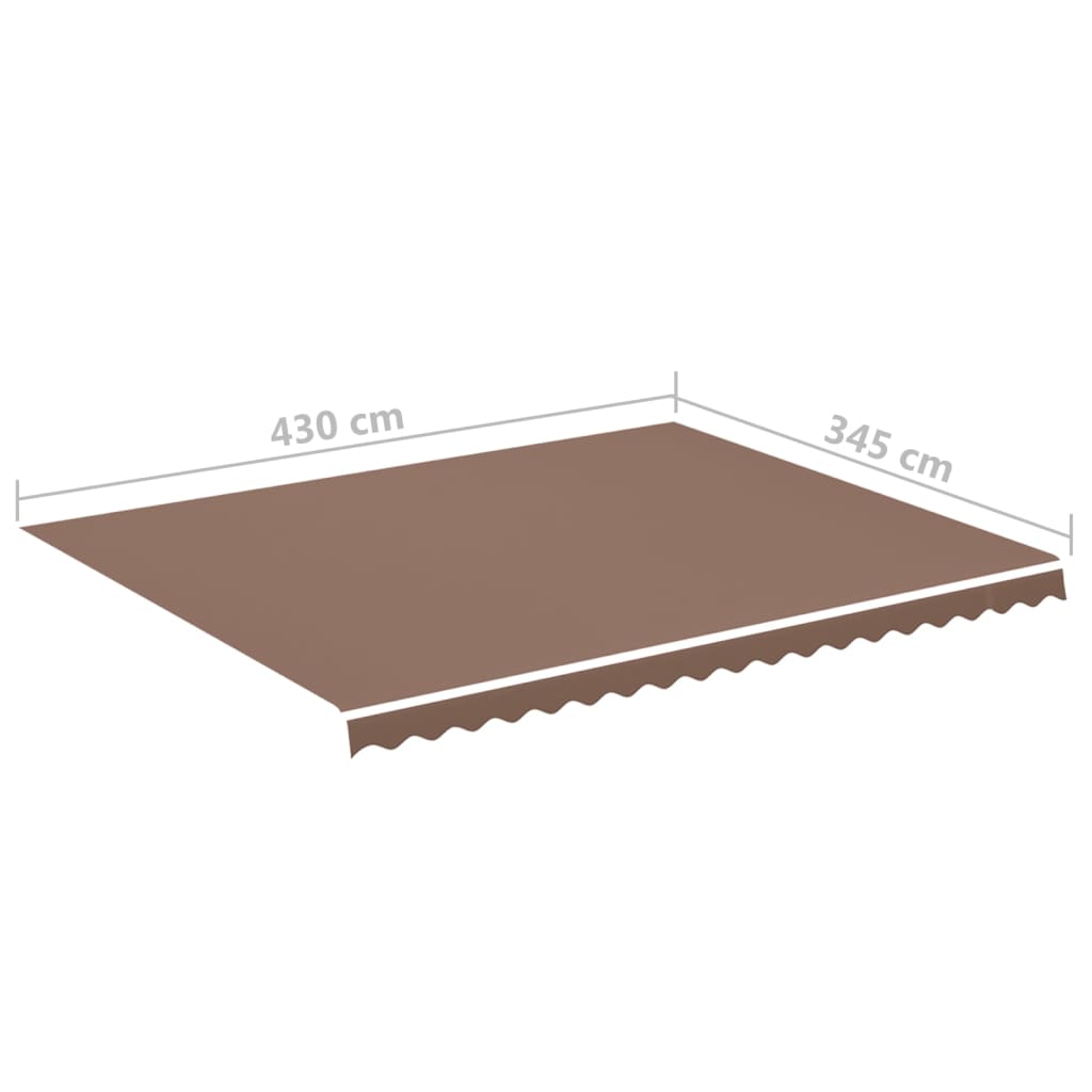 Erstatningsduk for markise brun 4,5x3,5 m polyester