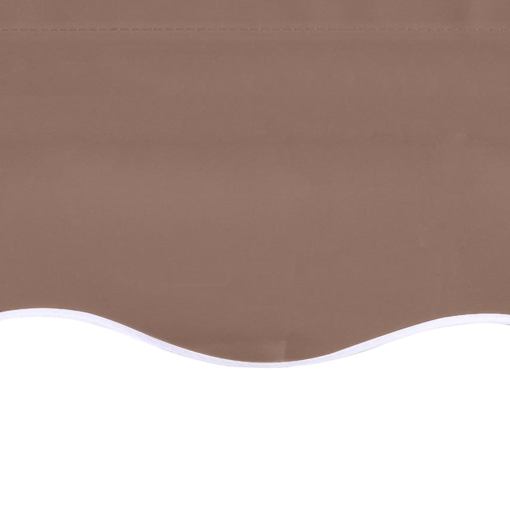 Erstatningsduk for markise brun 5x3,5 m polyester