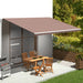 Erstatningsduk for markise brun 5x3,5 m polyester