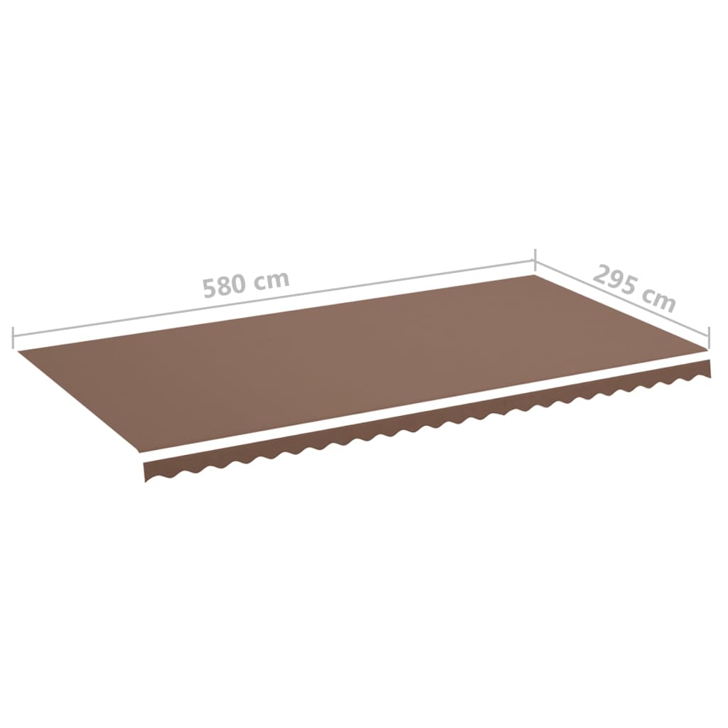 Erstatningsduk for markise brun 6x3 m polyester