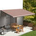 Erstatningsduk for markise brun 6x3 m polyester