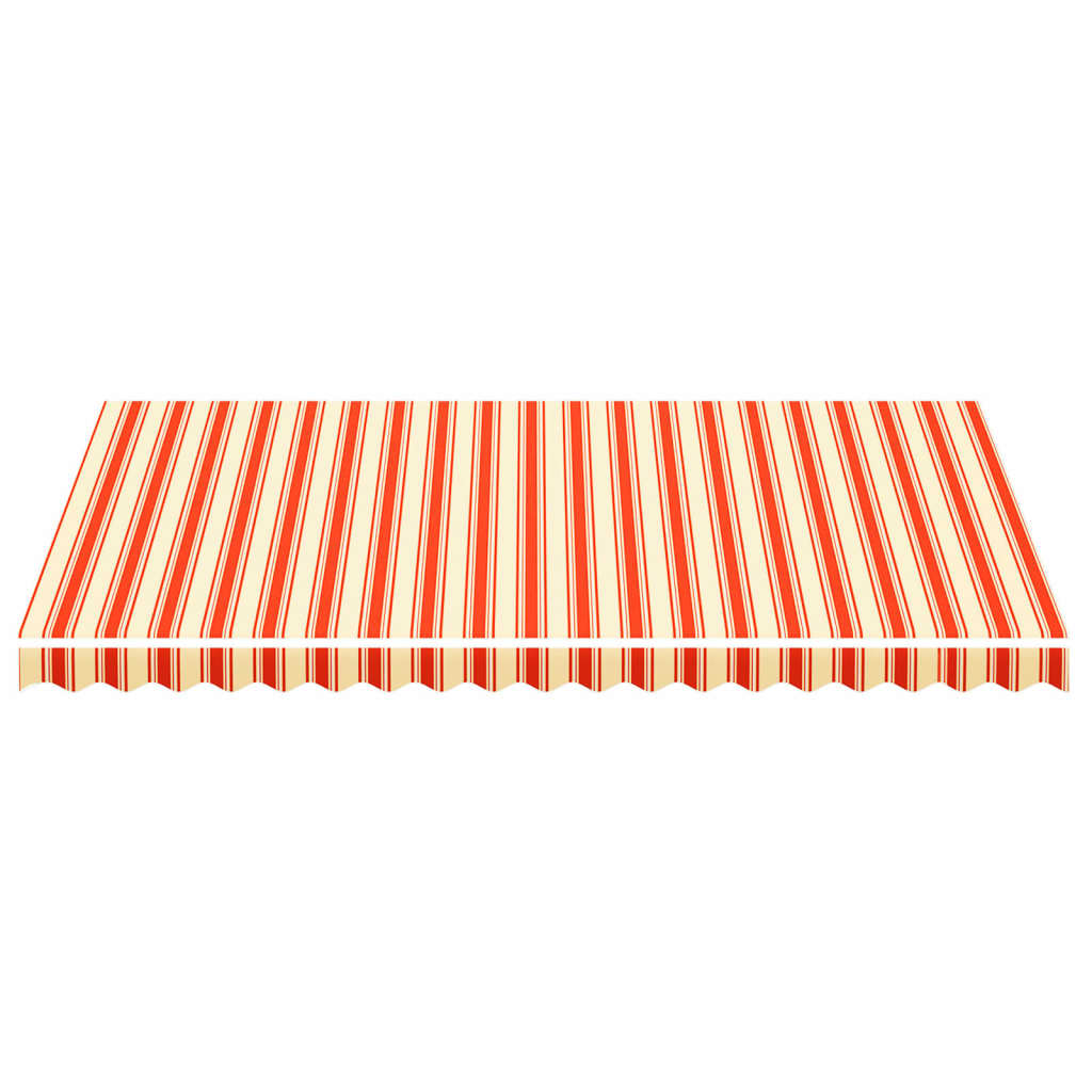 Erstatningsduk for markise gul og oransje 4,5x3 m polyester