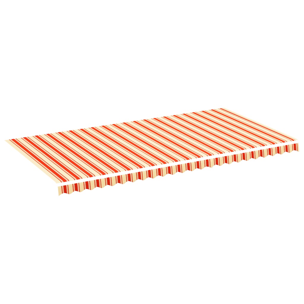 Erstatningsduk for markise gul og oransje 580x295 cm polyester