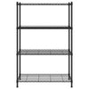 Oppbevaringshylle 4 etasjer 90x35x137 cm svart 200 kg