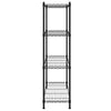 Oppbevaringshylle 4 etasjer 90x35x137 cm svart 200 kg