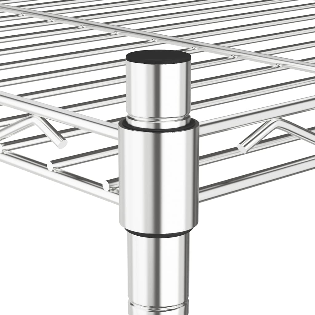 Oppbevaringshylle 5 etasjer 90x35x180 cm krom 250 kg