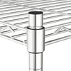 Oppbevaringshylle 5 etasjer 90x35x180 cm krom 250 kg