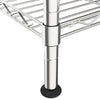 Oppbevaringshylle 5 etasjer 90x35x180 cm krom 250 kg