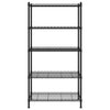 Oppbevaringshylle 5 etasjer 90x35x180 cm svart 250 kg