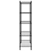 Oppbevaringshylle 5 etasjer 90x35x180 cm svart 250 kg