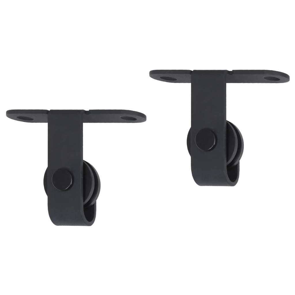 Mini skyvedørsett karbonstål 122 cm