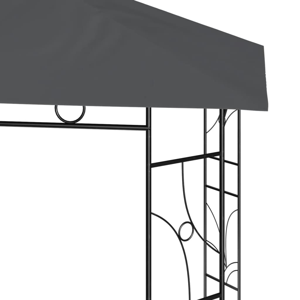 Paviljong 3x3x2,7 m antrasitt 160 g/m²