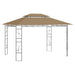 Paviljong 4x3x2,7 m gråbrun 160 g/m²