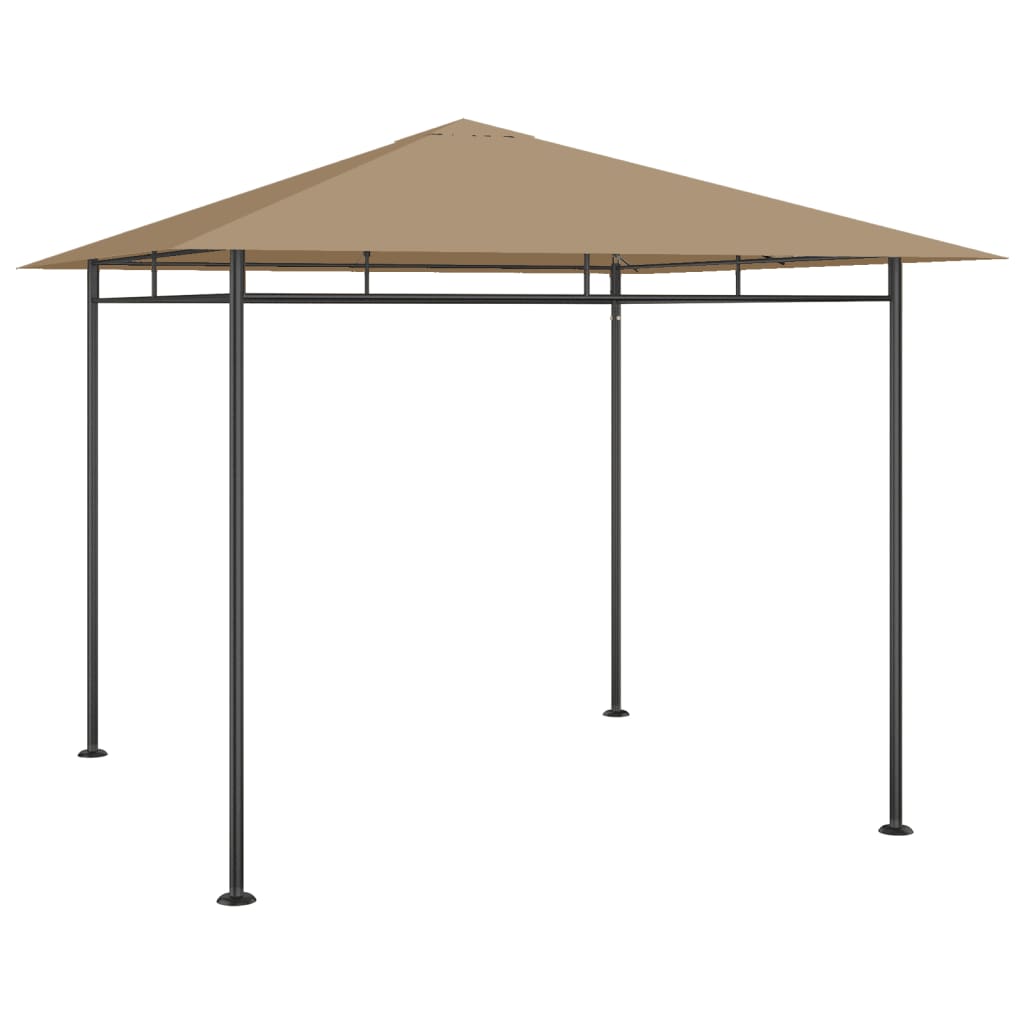 Paviljong 3x3x2,7 m gråbrun 180 g/m²
