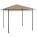Paviljong 3x3x2,7 m gråbrun 180 g/m²