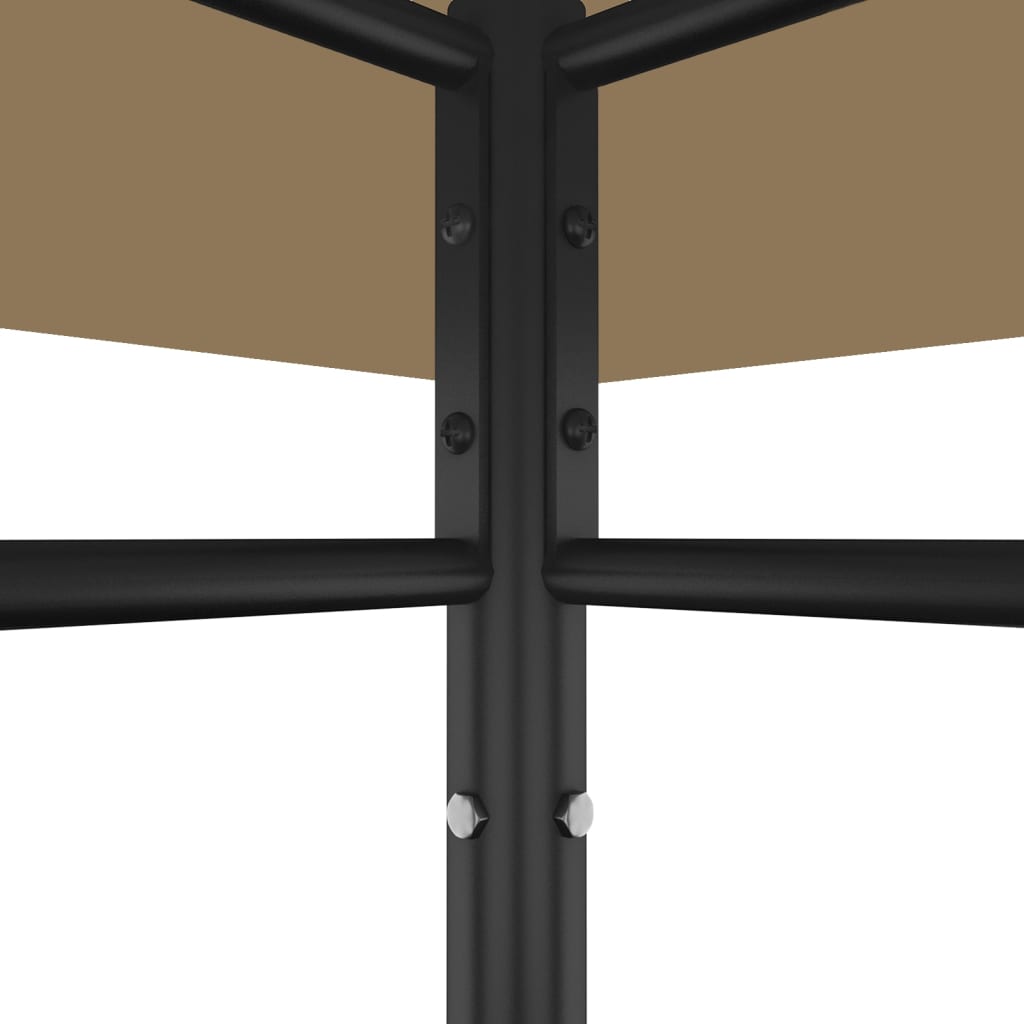 Paviljong 384x281x270 cm gråbrun 180 g/m²