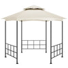 Paviljong med sidevegger 3,1x2,7 m kremhvit