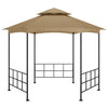 Paviljong med sidevegger 3,1x2,7 m gråbrun