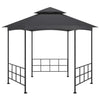Paviljong med sidevegger 3,1x2,7 m antrasitt