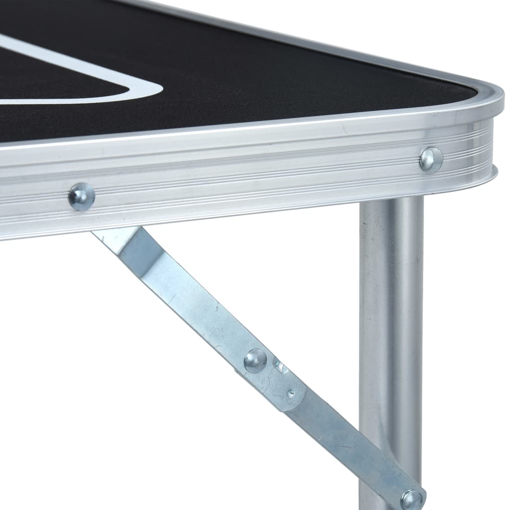 Sammenleggbart ølpongbord med kopper og baller 240 cm vidaXL