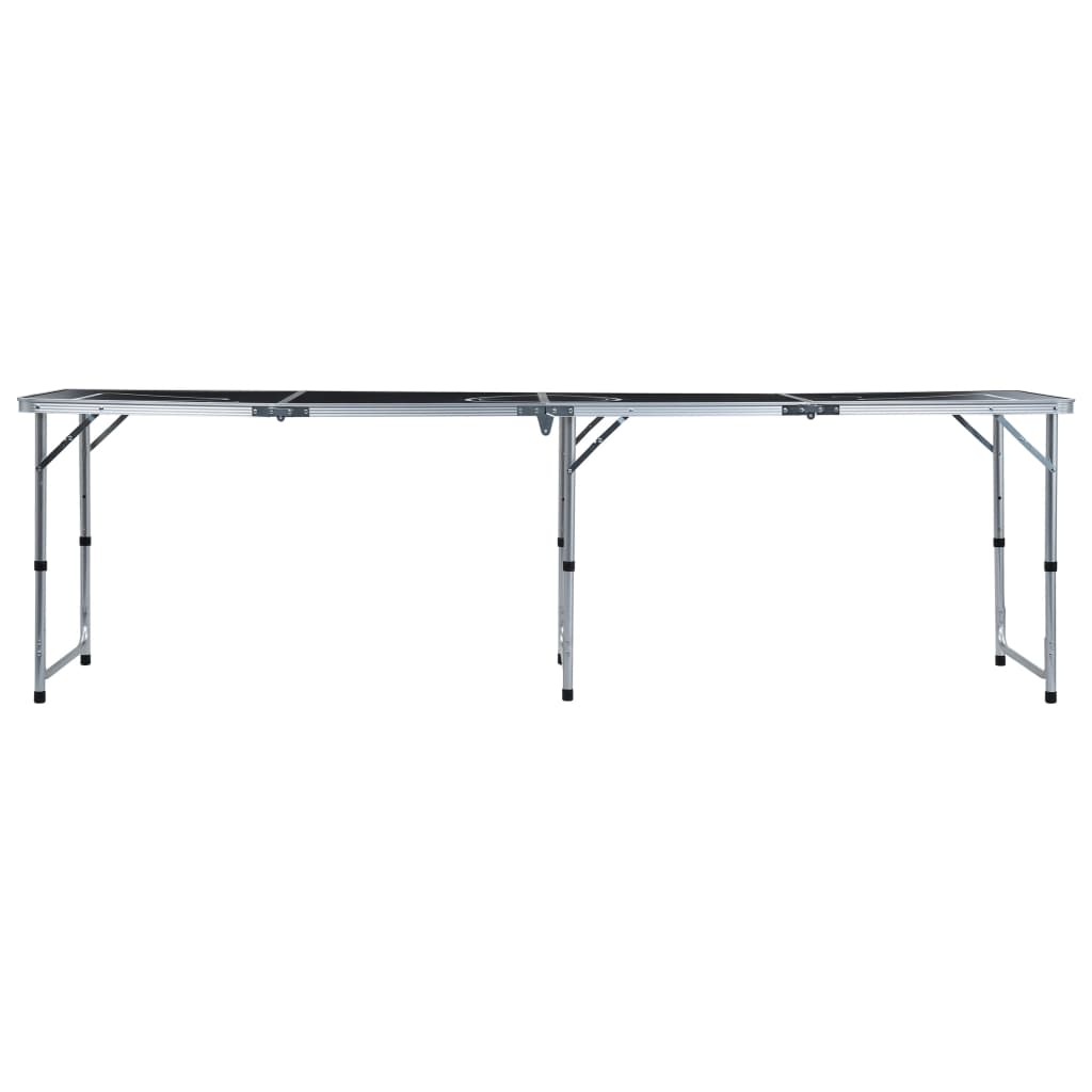 Sammenleggbart ølpongbord med kopper og baller 240 cm vidaXL