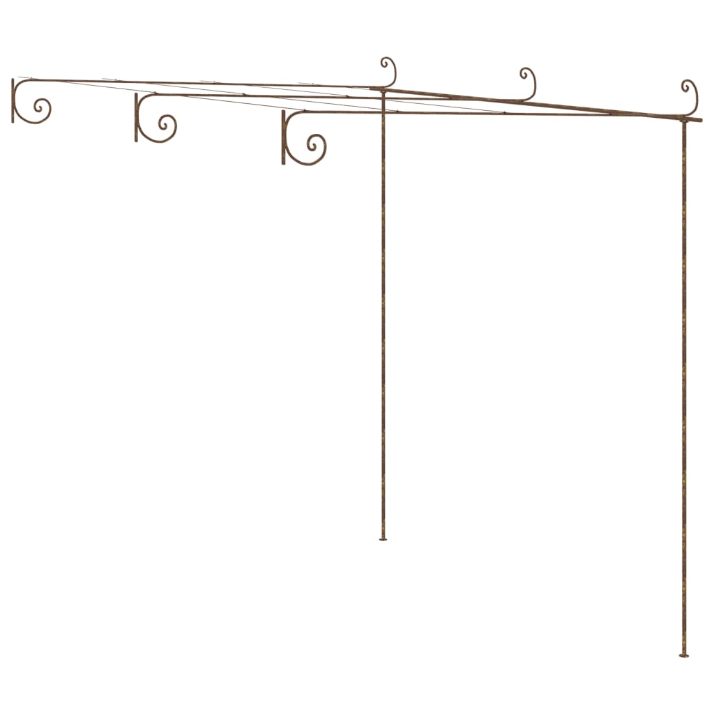 Hagepergola antikk brun 3x3x2,5 m jern vidaXL