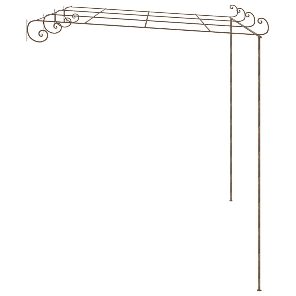 Hagepergola antikk brun 4x3x2,5 m jern vidaXL